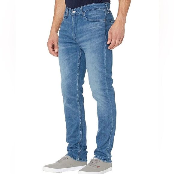 LEVI’S Mens 514 Begonia Tint Over Leg Stretch Flex Straight- Wash Blue 31W/30L - Picture 2 of 7